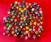 10 Lucky Wishing Stars Miniature Origami Handmade Randomly Selected oh yeah￼