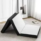 Tri-fold Floor Mattress - Memory Foam 4 Inch Single Size Portable Bed Pad Fol...