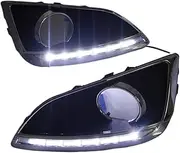LED DRL Daytime Running Light Front Fog Lamps with Turn Signal Accessories Compatible With Hyundai IX35 2010 2011 2012 2013 2014 2015