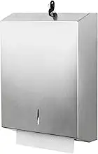 Paper Towel Dispenser Wall Mount Commercial c-fold/Multi-fold/Tri-fold, Touchless Hand Towel Dispenser with Lock