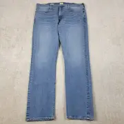 J Crew Jeans Mens 38x32 Blue 770 Stretch Tapered Distressed Denim Pants