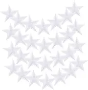 Beatifufu 30pcs Star Iron Embroidered Patches Five Pointed Star Appliques for Clothing Shoes Hats DIY Crafts Decorative Embellishments Glitter Edges Design