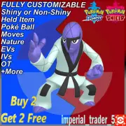 Pokémon Sword and Shield ✨ Shiny Sawk ✨ W/ Best 6IV Customizable