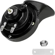 300DB Super Loud Car Horn, 12V Waterproof Car Air Electric Snail Horn, Auto High Low Tone Horn Replacement, Universal Accessories for Car, Motorcycle, Truck, Bike, Boat (Black TZ-101)