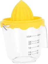 Manual Lemon Squeezer Citrus Juicer with Measuring Cup Portable Handheld Tool for Juicing Lemons Limes and Oranges for Dressings and Cooking Design for Kitchen Use