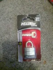 NOS MASTER PADLOCK NO. 105-D WITH TWO KEYS WARDED STEEL LOCK SEALED IN PACKAGE