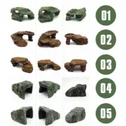 Aquarium Fish Tank Simulation Stone Rock Ornaments Turtle Climbing Platform