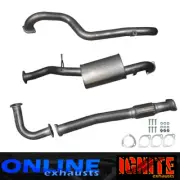 3" DUMP PIPE BACK EXHAUST MUFFLER SUITS GU 4.2L NISSAN LEAF SPRING PATROL SILVER (for: Nissan)