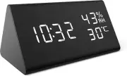 Digital Alarm Clock, Large Mirror Surface LED Screen Display Automatic Brightnes