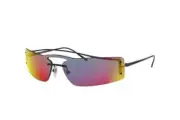 Prada SPR61V 1AB/9Q1 Sunglasses Black/Grey/Blue/Red Mirror PR61VS