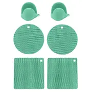6 Pack honeycomb silicone placemat hand clip set