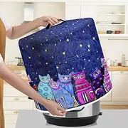 Xoenoiee Starry Night Cats Pattern Pressure Cooker Cover for 8 qt Instant Pot, Kitchen Appliance Dust Cover with Pockets for Rice Cooker Air Fryer Slow Cooker, XOE-CZ45