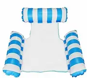 Inflatable Pool Floats - Swimming Pool Floats Hammock | Pool Toys Water Hammock, 4 In 1 Multi-Purpose Swimming Pool Accessories (Saddle, Lounge Chair, Hammock, Drifter), For Pool, Lake, Outdoor, Beach