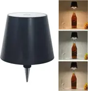 Wireless Bottle Lamp2024 New 3 Color Stepless Dimming Rechargeable Wine Bottl...