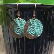 1.5” Bronze-tone Earring Set Bohemian Retro Drop Dangle Hook New Free Ship 7126