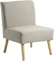 Lightweight Camping Chairs Garden Loungers Folding Chair Upholstered Linen Fabric Sofa Bathtub Chair Seat Suitable for Dining Room Living Room Bedroom Lounge Reception (Color : Beige) Comfortable