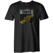 Richmond Tigers AFL FE1424 Mens Retro Logo Short Sleeve Printed T Shirt New