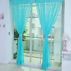 Solid Color Sheer Voile Curtain Window Sheer Curtain Semi Transparent WaoPt้