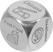 Kisangel Creative Food Decision Dice Sturdy Metal Pocket Dice for Fun Meal Choices Portable Party Game Accessory for Family Gatherings and Events and Easy to Clean