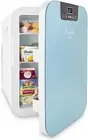 Mini Fridge Skincare Foods Drinks With Digital Temp Compact Storage Cooler Blue
