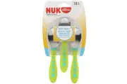 NUK First Essentials Kiddy Cutlery Easy Clean Toddler Spoons 18+ Months - 3 Pack