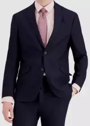 Kenneth Cole Mens Blue Techni-Cole Solid Jacket Size 40R Color Navy New