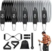 Exercise Bands Stackable - Pull Up Assistance Bands | Trainer Suspension Straps | Resistance Fitness Exercise Bands | Heavy Duty Adjustable Resistance Bands for Home Gym Garage Studio Yoga