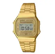 CASIO A168 A168WA 168WG MEN WOMEN GOLD BAND DIGITAL WATCH Vintage
