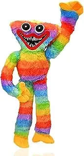 Huggy Buggy Cuddly Toy, 40 cm Rainbow, Soft and Funny Poppy Plush Toy, Playtime, Sausage Monster Horror Plush Toy for Teenagers and Game Fans