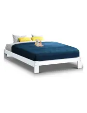 Artiss Double Wooden Bed Frame Base White