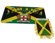 Jamaica Mini Banner W/ Jamaican License Plate