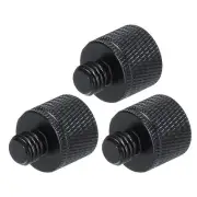 3Pcs Mic Stand Adapter 1/4 Female to M8 Male Thread Screw Adapter Aluminum Al...