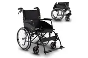 Altus Transport Wheelchair Lightweight Folding Self Propelled 20 inch Wheel Black Frame