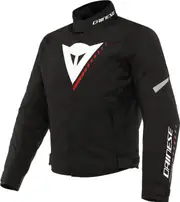 Dainese Veloce D-Dry, textile jacket waterproof , color: Black/White/Red , size: 46