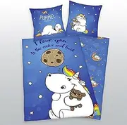 Bed Linen Smooth Pummeleinhorn I Love You to The Cookie and Back Rocky Friends 135 x 200 cm Gift New Wow - All-In-One-Outlet-24