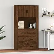 Generic Highboard Brown Oak Engineered Wood,3185390