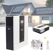 GCLCPAEN Pure Sine Wave Inverter, Photovoltaic Inverter, 48 Vdc to 220 V, 6.2 kW - 10.2 Kw, Integrated 120 - 160 A MPT Controller, with LCD Display and Indicator Light, App Control, for RV, 6.2 kW