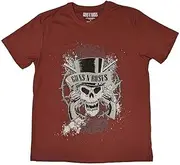 [Rock Off officially licensed products] Guns N' Roses Faded Skull T Shirt