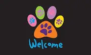 Toland Home Garden 800087 Welcome Paws- Black Dog Door Mat 18x30 Inch Paw Outdoor Doormat for Entryway Indoor Entrance