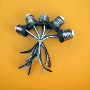 Medium E26 Socket Adapter Base Male Screw in Light Bulb Socket Pigtail Set Of 5