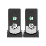 2 Pack Intercoms Wireless for Home Voice Bidirectional Caller Home Ultra Long Distance Portable black
