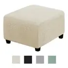 Square Ottoman Slipcover Folding Storage Footrest Cover with Elastic Bottom