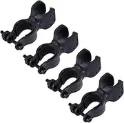 MOBUTOFU 4 Pcs Rotatable Bike Flashlight Holder Easy Install Torch Mount for Handlebar Quick Release Bracket for Cycling Compatible with Bars