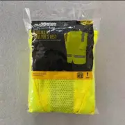 Maximum Safety High Visibility Yellow Mesh Surveyor's Vest w Reflective Tape New