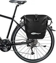 15L/25L Cycling Trunk Bag ycle Rear Rack Bag Rear Seat Bag Bike Pannier Bag Pack Travel Touring Grocery Bag White 15L