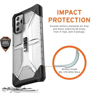 【美國代購】UAG Samsung Galaxy Note20 Ultra 5G [6.9英寸屏幕]堅固輕巧的超薄防震手機殼 透灰