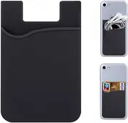 [EZONEDEAL] Adhesive Cell Phone Wallet, Ultra Thin Stick on Silicone Credit Card Holder for Back of Phone Sticker Compatible for lPhone, Samsung, Most Android Smart Phones