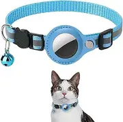 Airtag Cat Collar Breakaway with Bell – Adjustable Reflective Kitten Collar with Airtag Holder Safety Buckle for Girl Boy Cats