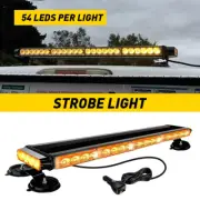 26" LED Strobe Light Bar Double Rooftop Side Emergency Flashing Yellow Amber EOU
