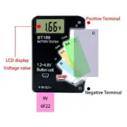 Portable LCD Battery Tester AA/AAA Battery Checker 1.5V 9V 1.2V-4.8V/9V Batterie